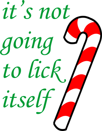 It's Not Going To Lick Itself Funny Naughty Christmas Tank Top