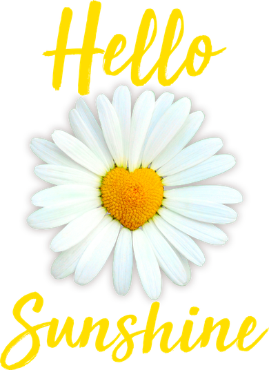 Cute Hello Sunshine Heart Daisy Flower Mousepad