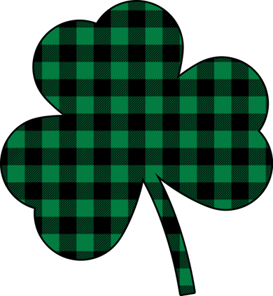 Checkered Irish Clover Leaf Baby Bodysuit