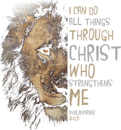 Christian I Can Do All Things Through Christ Lion Faith Women's Hoodie