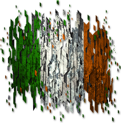 Cool Torn Irish Ireland Flag St. Patrick's Day Women's Long Sleeve Shirt