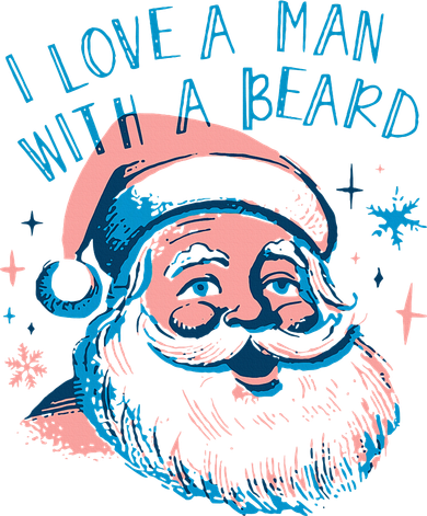 Christmas I Love A Man With A Beard Kids Sweatshirt
