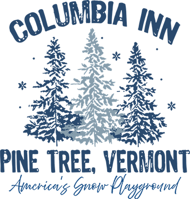 Columbia Inn Pine Tree Vermont Always A White Christmas Kids Long Sleeve Shirt