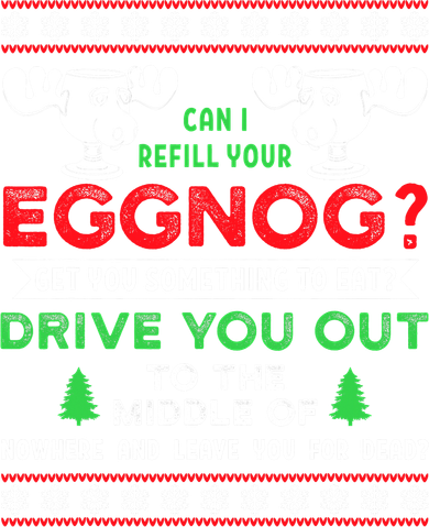 Can I Refill Your Eggnog - Family Christmas Vacation Quote Doggie Tank