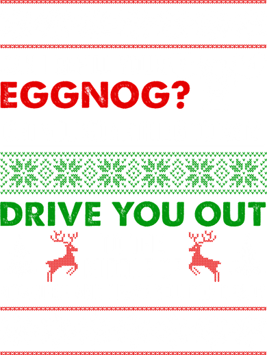Funny Can I Refill Your Eggnog? Ugly Christmas Sweater Women's Hoodie