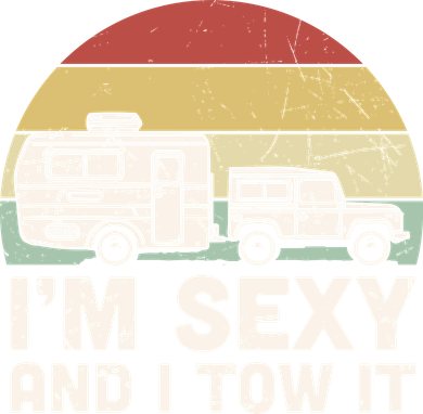 Camping I'm Sexy And I Tow It Funny Retro Sunset Baby Bodysuit