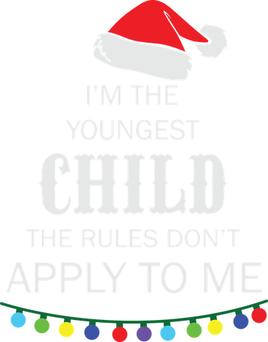 Christmas I'm Youngest Child I Make The Rules Christmas Lights Xmas Button