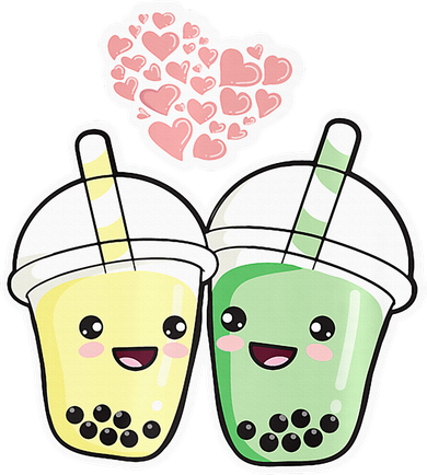 Cute Kawaii Boba Bubble Tea Pajama Set