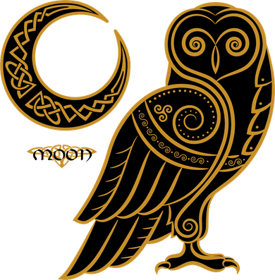 Celtic Knot Moon Owl Toddler Long Sleeve