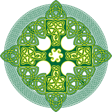 Celtic Knot Cross St. Patrick's Day Kids Long Sleeve Shirt