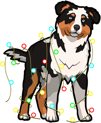 Christmas Lights Australian Shepherd Dog Lover Xmas Gift Cute Gift Coffee Mug