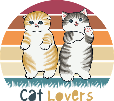 Cat Lovers Cute Retro Sunset Women's Tank Top