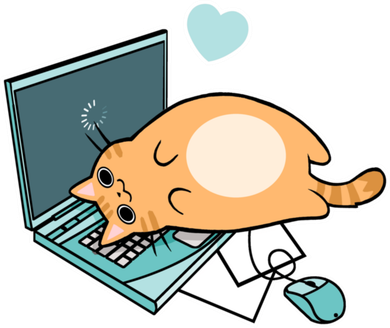 Cute Laptop Cat Coaster