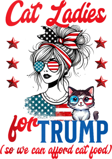 Cat Lady For Trump Funny Political Toddler Sweatshirt