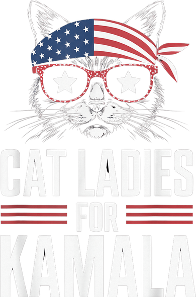 Cat Ladies For Kamala Funny Cat 2024 President Kamalaharris 11oz C Handle Ceramic Mug