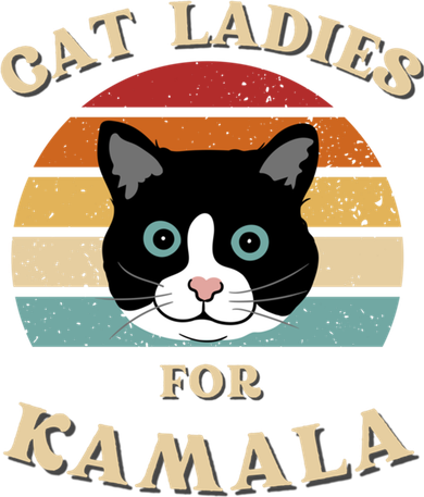 Cat Ladies For Kamala Harris Cool Gift Women's T-Shirt