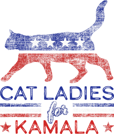 Cat Ladies For Kamala Funny Democrat Cat For Cat Lady Button