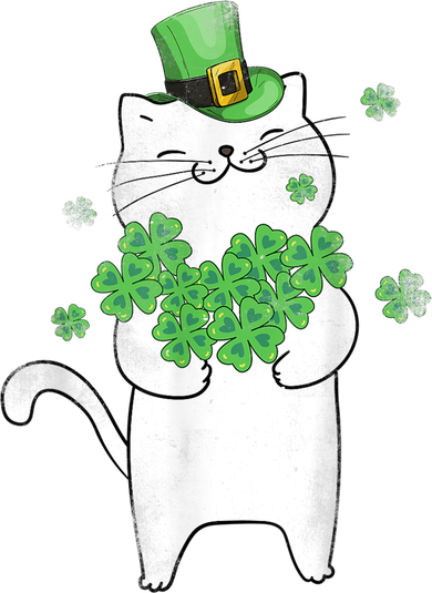 Cat Leprechaun Gift Cat Lover Shamrock Gift St Patrick's Day Gift Doggie Tank