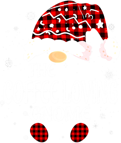 Coffee Loving Gnome Christmas Buffalo Plaid Family Matching Button