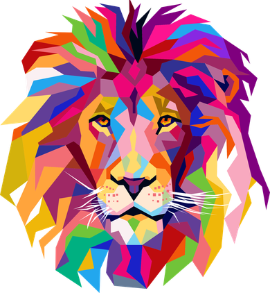 Elegant Colorful Cool Lion Head Kids Sweatshirt
