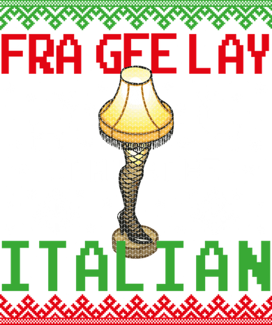 Christmas Leg Lamp Frageelay It Must Be Italian Ugly Sweater Gift Coaster