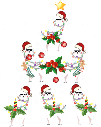 Christmas Llama - Llama_s Christmas Tree Toddler Hoodie