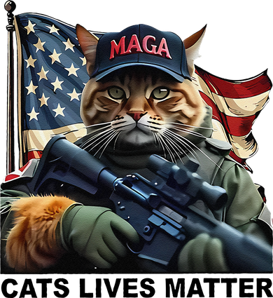 Cats Lives Matter Funny Trump 2024 Cat Maga Gift Women's Sweatshirt
