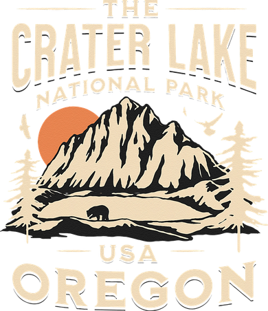 Crater Lake National Park Oregon Hike Outdoors Vintage Women's Long Sleeve Shirt
