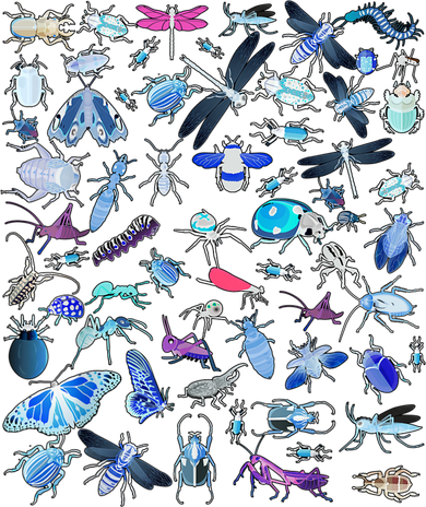Cool Lots Of Bugs Kids Long Sleeve Shirt