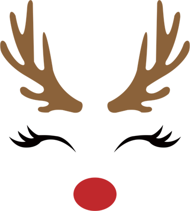 Cute Lady Reindeer Face With Eyelashes And Antlers Gift Novelty Gift Kids Sweatshirt
