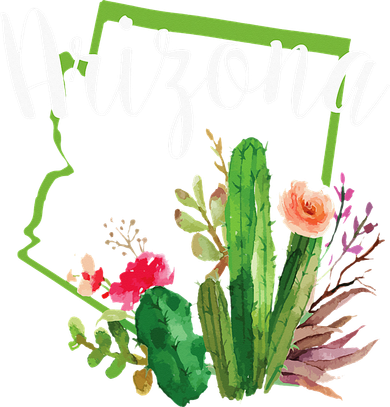 Cute Love State Of Arizona Blooming Cactus Flowers Toddler T-Shirt