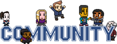 Community Logo With Characters Kids Sweatshirt