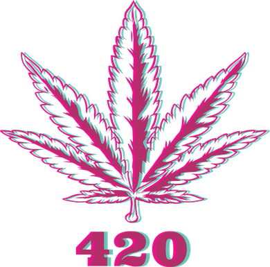 420 Leaf Ceramic Ornament