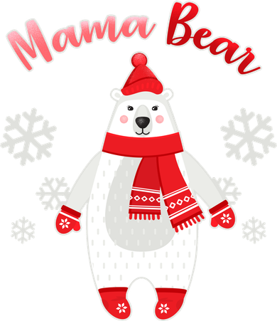 Christmas Mama Bear Backpack
