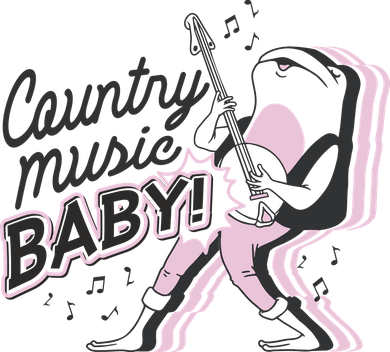 Country Music Baby Frog Tote Bag