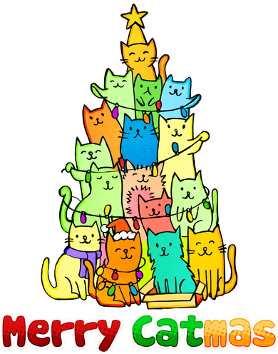 Christmas Merry Catmas Tree Doggie Tank