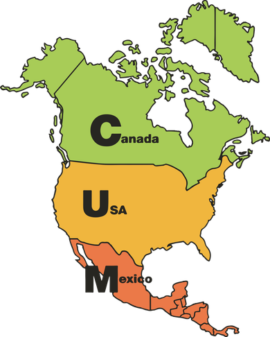 Cum Map Canada Usa And Mexico Women's T-Shirt