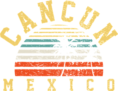 Cancun Mexico Flat Bill Trucker Hat