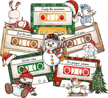 Christmas Music Cassette Tapes Christmas Tree Funny Xmas Gift Women's Hoodie