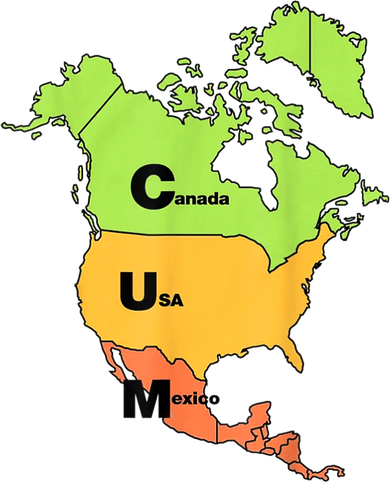 Cum Map Canada Usa And Mexico Women's T-Shirt