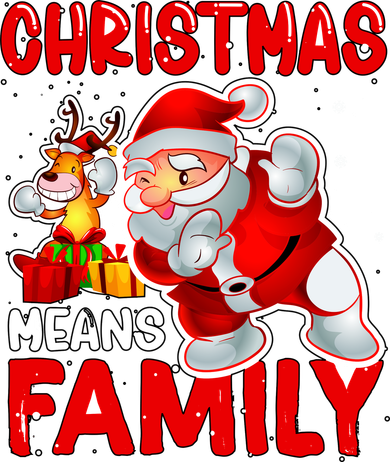 Christmas Means Family Santa Reindeer Mousepad