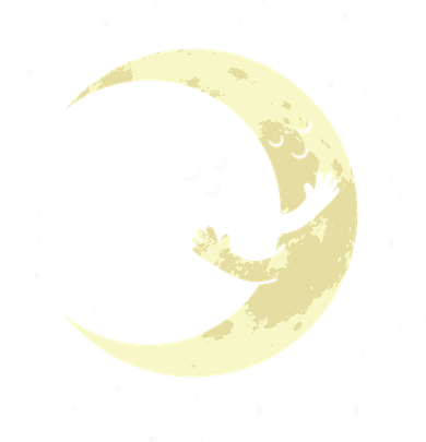 Moon Hug Sky Filled With Stars Doddie Hoodie