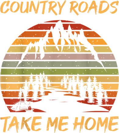 Country Music Lovers Vintage Country Roads Take Me Home Women's Tank Top