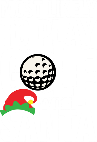Christmas Most Likely To Play Golf With Santa Golfer Xmas Gift Kids Hoodie