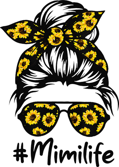 Classy Mimi Life With Sunflower Messy Bun Mother's Day Santa Hat