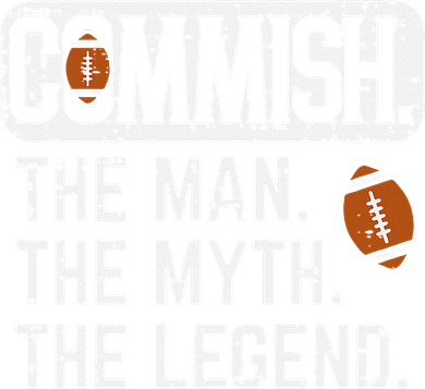 Commish Man Myth Legend Fantasy Football Commissioner Coaster