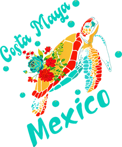 Costa Maya Mexico Turtle Sea Tropical Souvenir Travel Apron