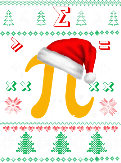 Christmas Math Pi Santa Hat Costume Xmas UGLY Teacher Gifts Hooded Wearable Blanket