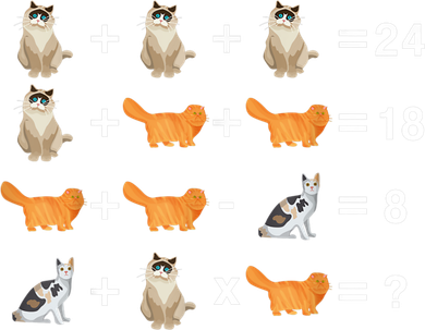 Cat Math Puzzle Hat
