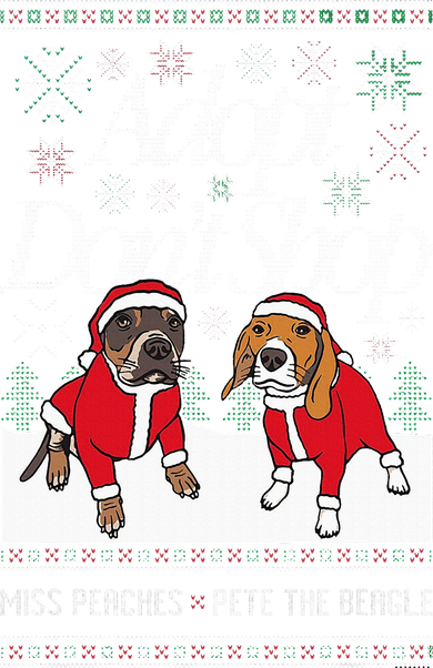 Christmas Miss Peaches & Pete The Beagle Coaster